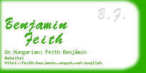 benjamin feith business card