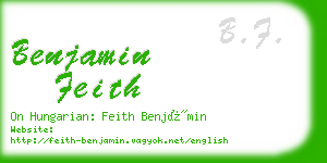 benjamin feith business card